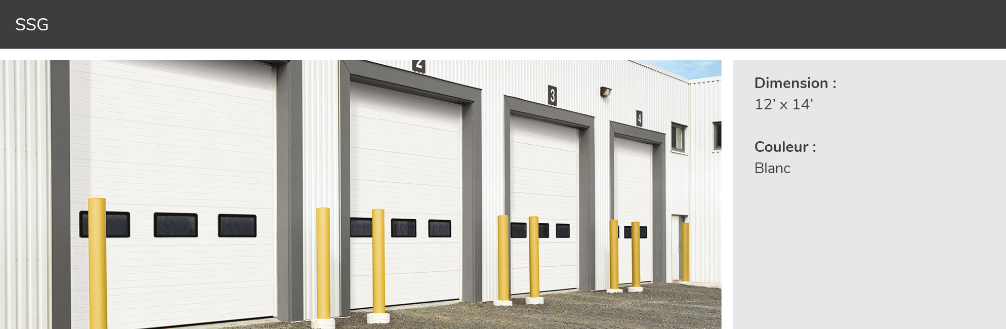 SSG, 12’ x 14’, Blanc doux​