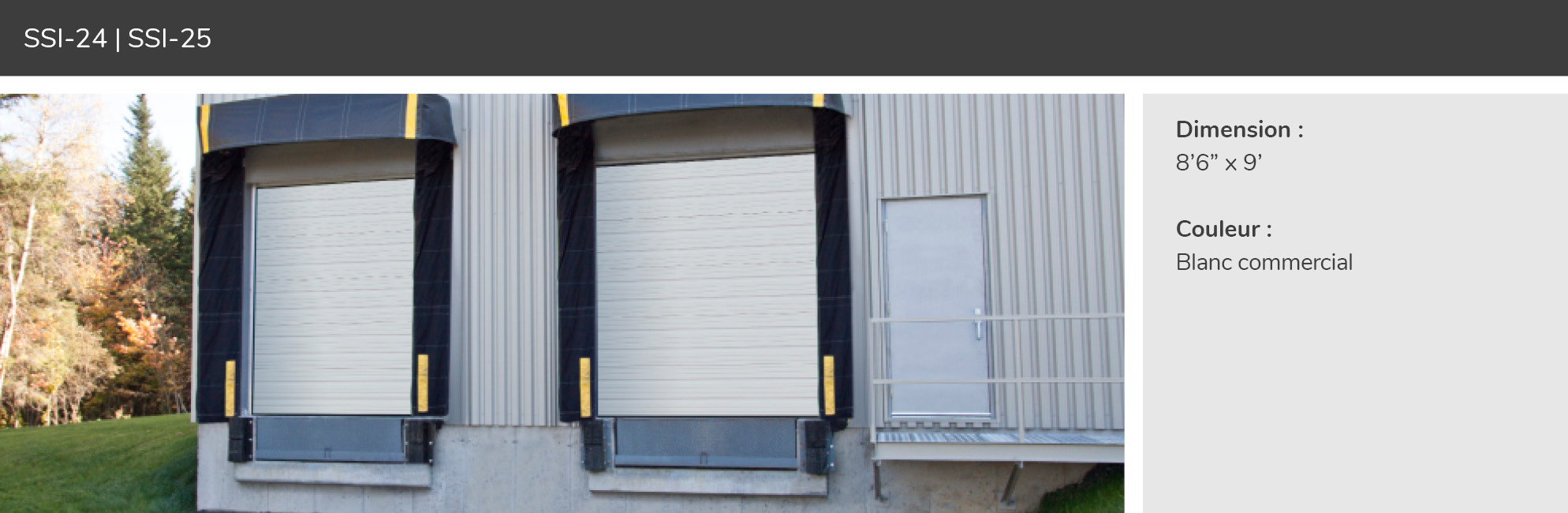SSI-24, 8’6” x 9’, Blanc commercial